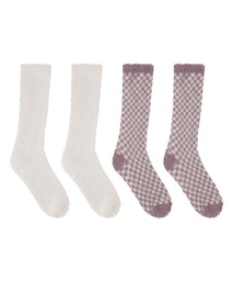 Lot de 2 Paires de Chaussettes Cosy - Violet