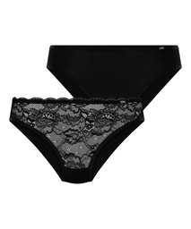 Lot de 2 slips Angie - Noir, Noir, coloris
