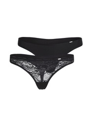 Lot de 2 strings Angie - Noir, Noir, coloris