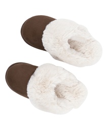 Mules en fausse fourrure Betty - Marron