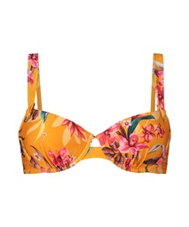 Orchid padded underwired bikini top - Yellow