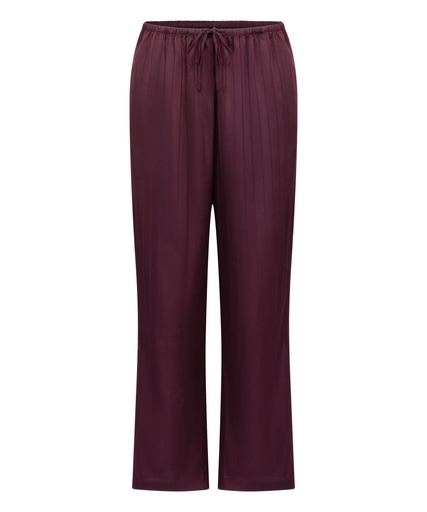 Pantalon à rayures en satin - Violet
