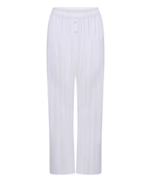 Pantalon en coton tissé à rayures - Violet