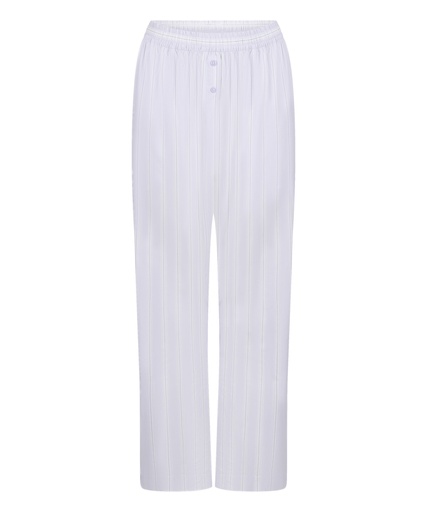 Pantalon en coton tissé à rayures - Violet