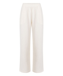 Pantalon en mousseline - Blanc, Blanc, coloris