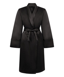 Peignoir en polaire satinée - Noir