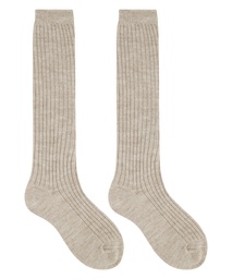 1 paire de chaussettes tricotées - Beige