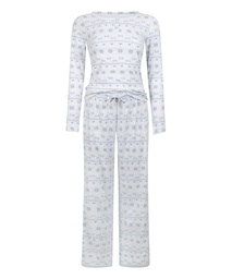 Pyjama en jersey Fairisle - Bleu, Bleu, coloris