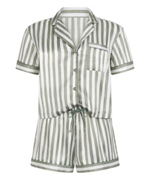 Pyjama en satin - Vert, Vert, coloris