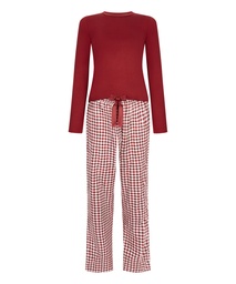 Pyjamaset Twill - Red, Rouge, coloris