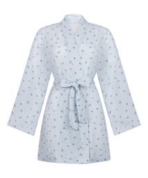 Robe courte en mousseline - Bleu