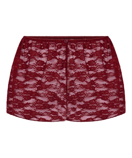 Short en dentelle intégrale - Rouge