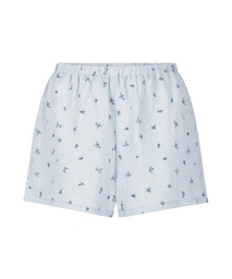 Short en mousseline - Bleu, Bleu, coloris