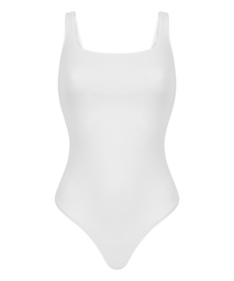 Body en coton côtelé - Blanc