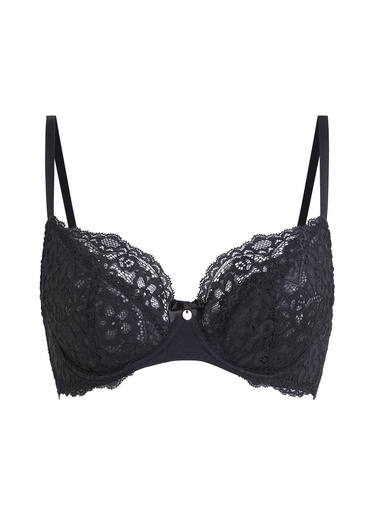 Soutien-gorge à armatures non-préformé Marine - Noir