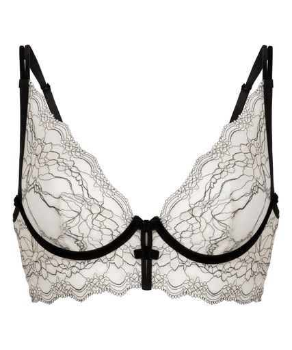 Soutien-gorge à armatures non-rembourré longline Agnes - Blanc