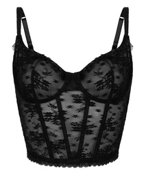 Soutien-gorge à armatures non rembourré longline Darcy - Noir