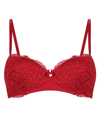 Soutien-gorge à armatures préformé Marine - Rouge