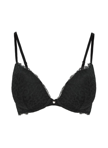 Soutien-gorge à armatures préformé push-up Marine - Noir
