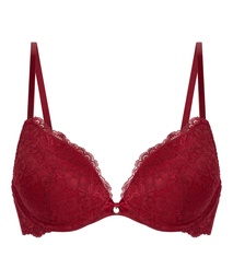Soutien-gorge à armatures préformé push-up Marine - Rouge