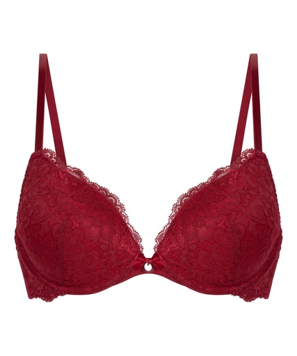 Soutien-gorge à armatures préformé push-up Marine - Rouge