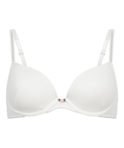 Soutien-gorge à armatures rembourré Pointelle - Blanc