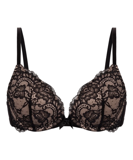 Soutien-gorge push-up à armatures préformé Teddy - Noir