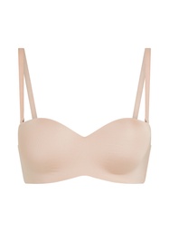 Soutien-gorge push-up sans bretelles à armatures préformé Smooth - Beige