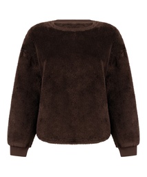 Top à manches longues Fluffy Fleece - Marron, Marron, coloris