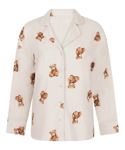 Veste en flanelle sergée ours - Beige
