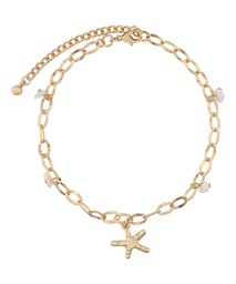Bracelet de cheville étoile de mer - Jaune