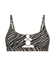 Zebra Bikini Top - Brown