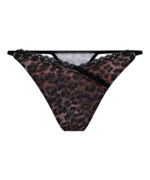 Tanga Highleg Ella Imprimé Léopard - Marron