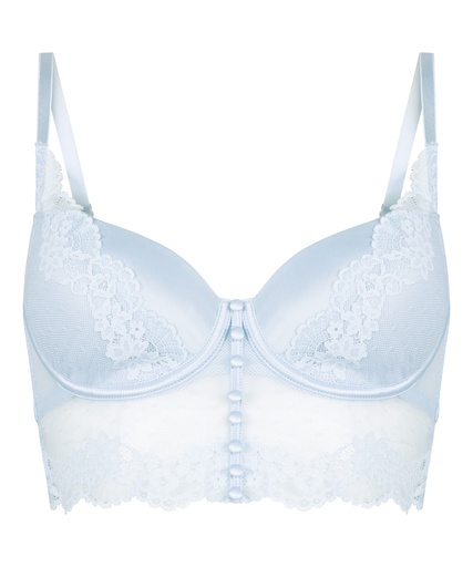 Soutien-gorge à armatures rembourré longline Laila - Bleu