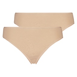 2 Cotton Thongs Kim - Beige, Beige, coloris
