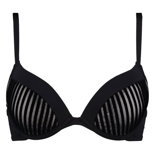 Soutien-gorge à armatures préformé push-up Pia - Noir
