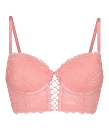 Soutien-gorge à armatures rembourré longline Aveline - Rose, Pêche, coloris