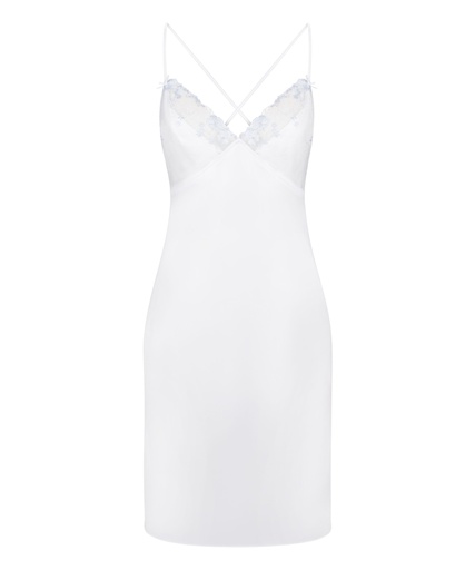 Nuisette en satin Peonie - Blanc