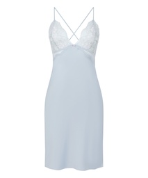 Nuisette Satinée Miri - Bleu, Bleu pâle, coloris