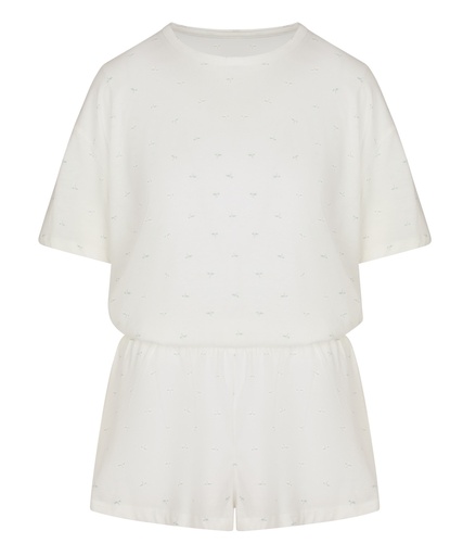 Ensemble de pyjama en coton - Blanc