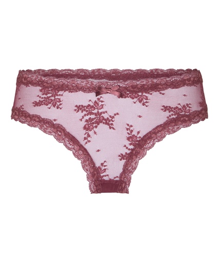 Slip brésilien V-shape Mesh - Mauve rosé