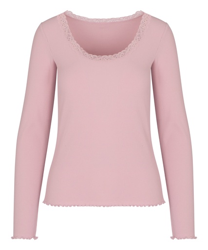 Top Jersey avec Dentelle - Rose