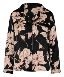 Veste de pyjama Flower - Noir, Noir, coloris
