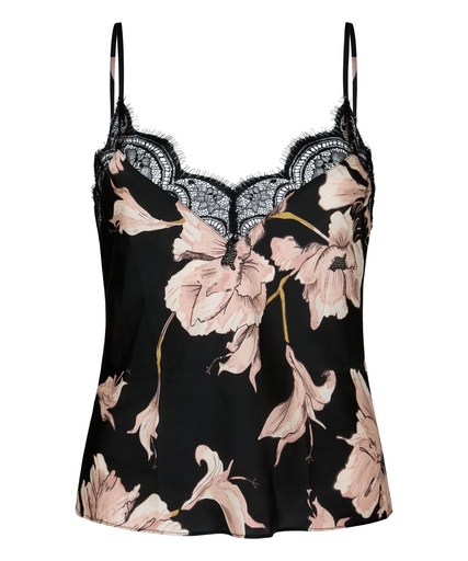 Caraco de pyjama Flower - Noir