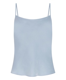 Caraco en satin Minimal - Bleu, Bleu, coloris