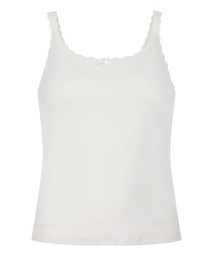 Débardeur Pointelle - Blanc, Blanc, coloris