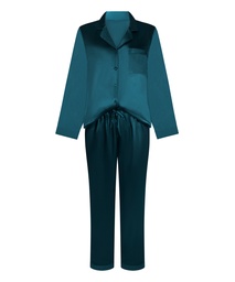Ensemble de pyjama en satin Shiny - Bleu
