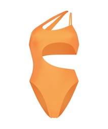 Fire asymmetrical high swimsuit - Orange