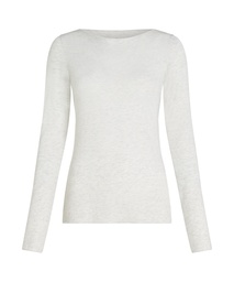 Haut avec cachemire à col bateau super soft - Gris