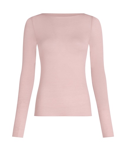 Haut avec cachemire à col bateau super soft - Rose